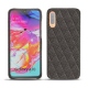 Custodia in pelle Samsung Galaxy A70 - Anthracite - Couture ( Pantone 424C ) 