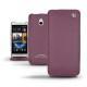 Housse cuir HTC One mini  - Lie de vin ( Pantone 5115C ) 