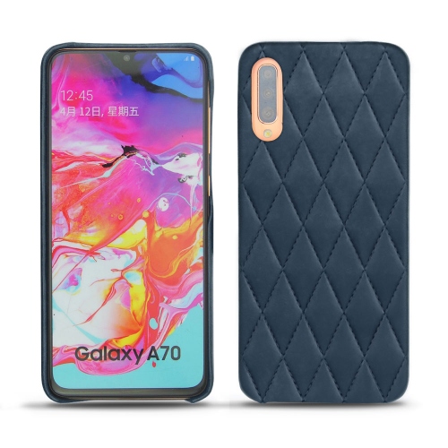 Samsung Galaxy A70 - Habillez votre mobile avec des coques, étuis, housses de luxe en cuir Jean vintage - Couture ( Pantone #2f414f  ) 