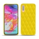 硬质真皮保护套 Samsung Galaxy A70 - Jaune fluo - Couture