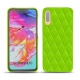 Funda de piel Samsung Galaxy A70 - Vert fluo - Couture