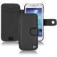 Funda de piel Samsung GT-i9190 Galaxy S4 mini - Ebène ( Sleek P C12 - Black ) 