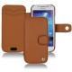 가죽 커버 Samsung GT-i9190 Galaxy S4 mini - Marron ( Nappa - Pantone 1615C ) 