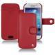 Housse cuir Samsung GT-i9190 Galaxy S4 mini - Rouge ( Nappa - Pantone 199C ) 