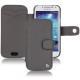 レザーケース Samsung GT-i9190 Galaxy S4 mini - Anthracite ( Pantone 424C ) 