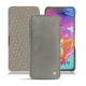 Samsung Galaxy A70 leather case - Acier vintage ( Pantone 403C ) 