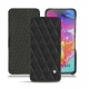 Funda de piel Samsung Galaxy A70 - Noir - Couture ( Nappa - Black ) 