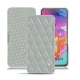 硬质真皮保护套 Samsung Galaxy A70 - Gris - Couture ( Nappa - Pantone W428C ) 