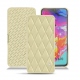Housse cuir Samsung Galaxy A70 - Beige - Couture ( Nappa - Pantone 7502C ) 