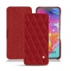 Housse cuir Samsung Galaxy A70 - Rouge - Couture ( Nappa - Pantone 199C ) 