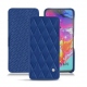 Custodia in pelle Samsung Galaxy A70 - Bleu océan - Couture ( Nappa - Pantone 293C ) 