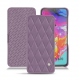 Samsung Galaxy A70 leather case - Lilas - Couture ( Nappa - Pantone 2645U ) 