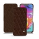 Capa em pele Samsung Galaxy A70 - Châtaigne - Couture ( Pantone 476C ) 