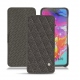 Funda de piel Samsung Galaxy A70 - Anthracite - Couture ( Pantone 424C ) 