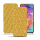 Housse cuir Samsung Galaxy A70 - Mimosa - Couture ( Pantone 141C ) 