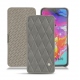 Samsung Galaxy A70 leather case - Acier vintage - Couture