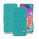 Funda de piel Samsung Galaxy A70 - Bleu fluo - Couture