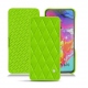 Samsung Galaxy A70 leather case - Vert fluo - Couture