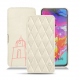 Custodia in pelle Samsung Galaxy A70 - Blanc escumo - Couture