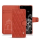 Housse cuir Samsung Galaxy S20+ 5G - Arange clouquié - Couture