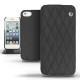 가죽 커버 Apple iPhone 5C  - Ebène - Couture ( Sleek P C12 - Black ) 