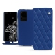 Samsung Galaxy S20 Ultra 5G leather case - Bleu océan - Couture ( Nappa - Pantone 293C ) 
