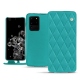 Samsung Galaxy S20 Ultra 5G leather case - Bleu fluo - Couture