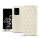 Samsung Galaxy S20 Ultra 5G leather case - Blanc escumo - Couture