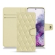 Samsung Galaxy S20 leather case - Beige - Couture ( Nappa - Pantone 7502C ) 