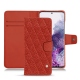 Funda de piel Samsung Galaxy S20 - Papaye - Couture ( Pantone 180C ) 