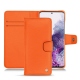 Housse cuir Samsung Galaxy S20 - Orange fluo