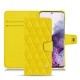 硬质真皮保护套 Samsung Galaxy S20 - Jaune fluo - Couture