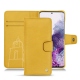 Samsung Galaxy S20 leather case - Jaune soulèu