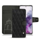 Housse cuir Samsung Galaxy S20 - Negre poudro - Couture