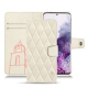 Capa em pele Samsung Galaxy S20 - Blanc escumo - Couture