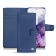 Capa em pele Samsung Galaxy S20 - Bleu frisson