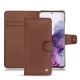 Samsung Galaxy S20 leather case - Marron délicat
