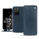 Samsung Galaxy S20+ 5G leather case - Jean vintage ( Roughtcut - Pantone 285U  ) 
