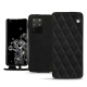 Samsung Galaxy S20+ 5G leather case - Negre poudro - Couture