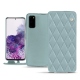 Housse cuir Samsung Galaxy S20 - Bleu ciel - Couture ( Nappa - Pantone 277C ) 