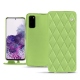 Housse cuir Samsung Galaxy S20 - Vert olive - Couture ( Nappa - Pantone 578U ) 