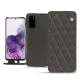 Lederschutzhülle Samsung Galaxy S20 - Anthracite - Couture ( Pantone 424C ) 