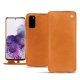 Samsung Galaxy S20 leather case - Mandarine vintage ( Pantone 165C ) 
