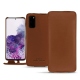 Samsung Galaxy S20 leather case - Marron PU