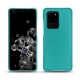 Samsung Galaxy S20 Ultra 5G leather cover - Bleu fluo