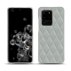 レザーケース Samsung Galaxy S20 Ultra 5G - Gris - Couture ( Nappa - Pantone W428C ) 