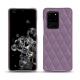 Samsung Galaxy S20 Ultra 5G leather cover - Lilas - Couture ( Nappa - Pantone 2645U ) 