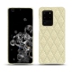 レザーケース Samsung Galaxy S20 Ultra 5G - Ivoire - Couture ( Sleek P C12 - White ) 