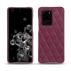 Coque cuir Samsung Galaxy S20 Ultra 5G - Prune vintage - Couture