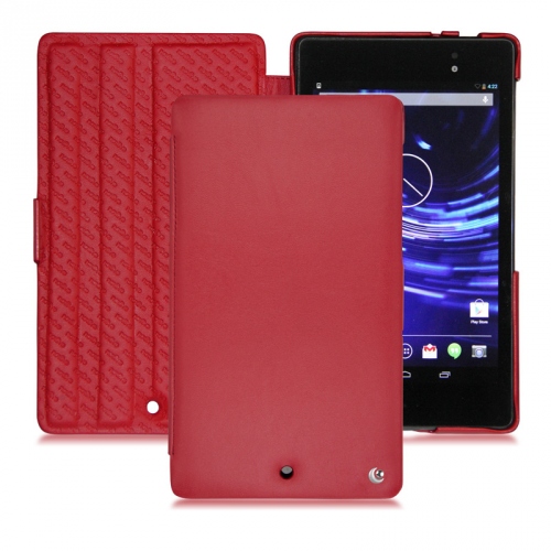 硬质真皮保护套 Asus Google Nexus 7 2 Rouge ( Nappa - Pantone #d50032 ) 